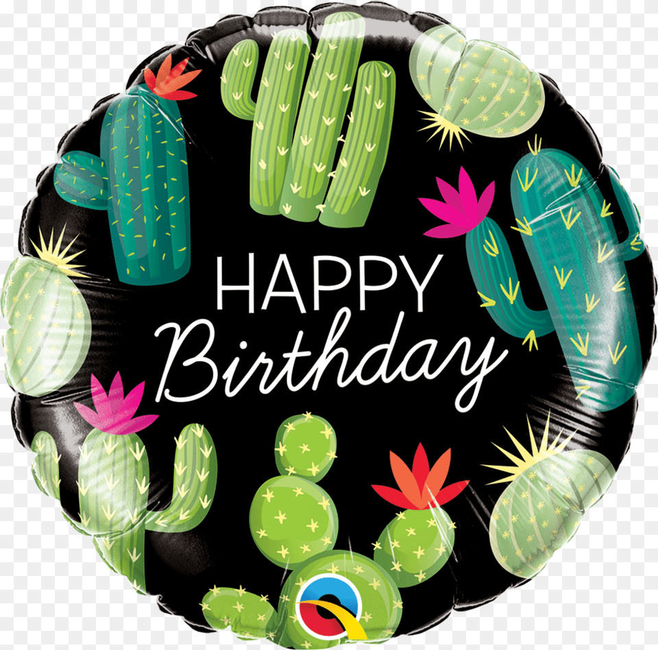 Happy Birthday To You Mylar Balloon, Cactus, Plant, Birthday Cake, Cake Free Transparent Png
