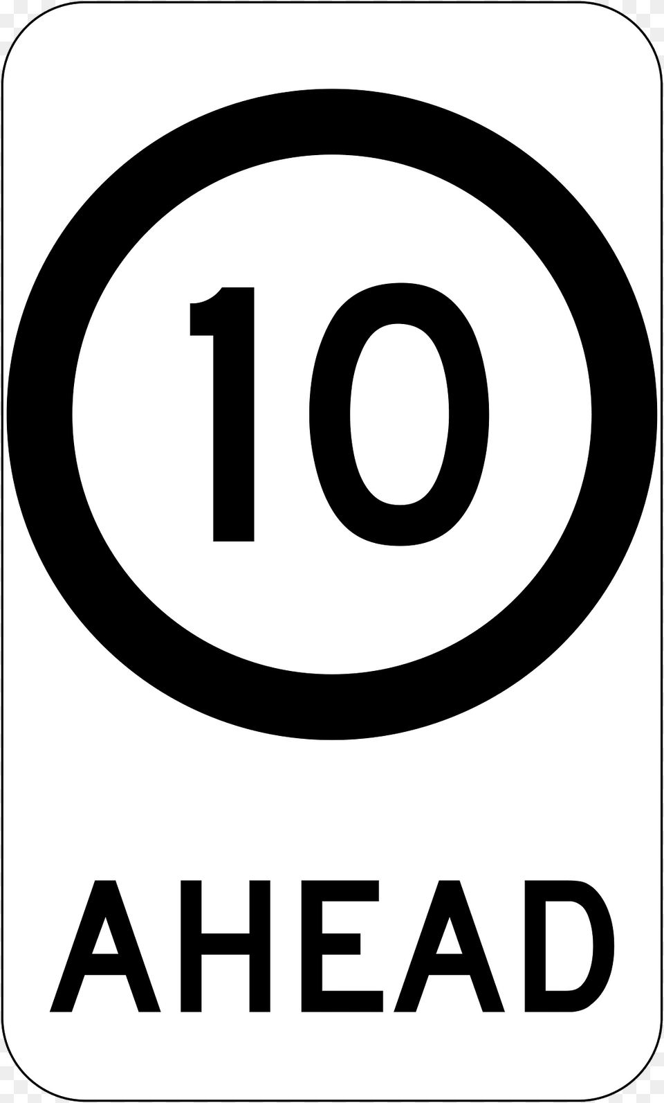 79 10 Kmh Speed Limit Ahead Clipart, Sign, Symbol, Text Free Png Download