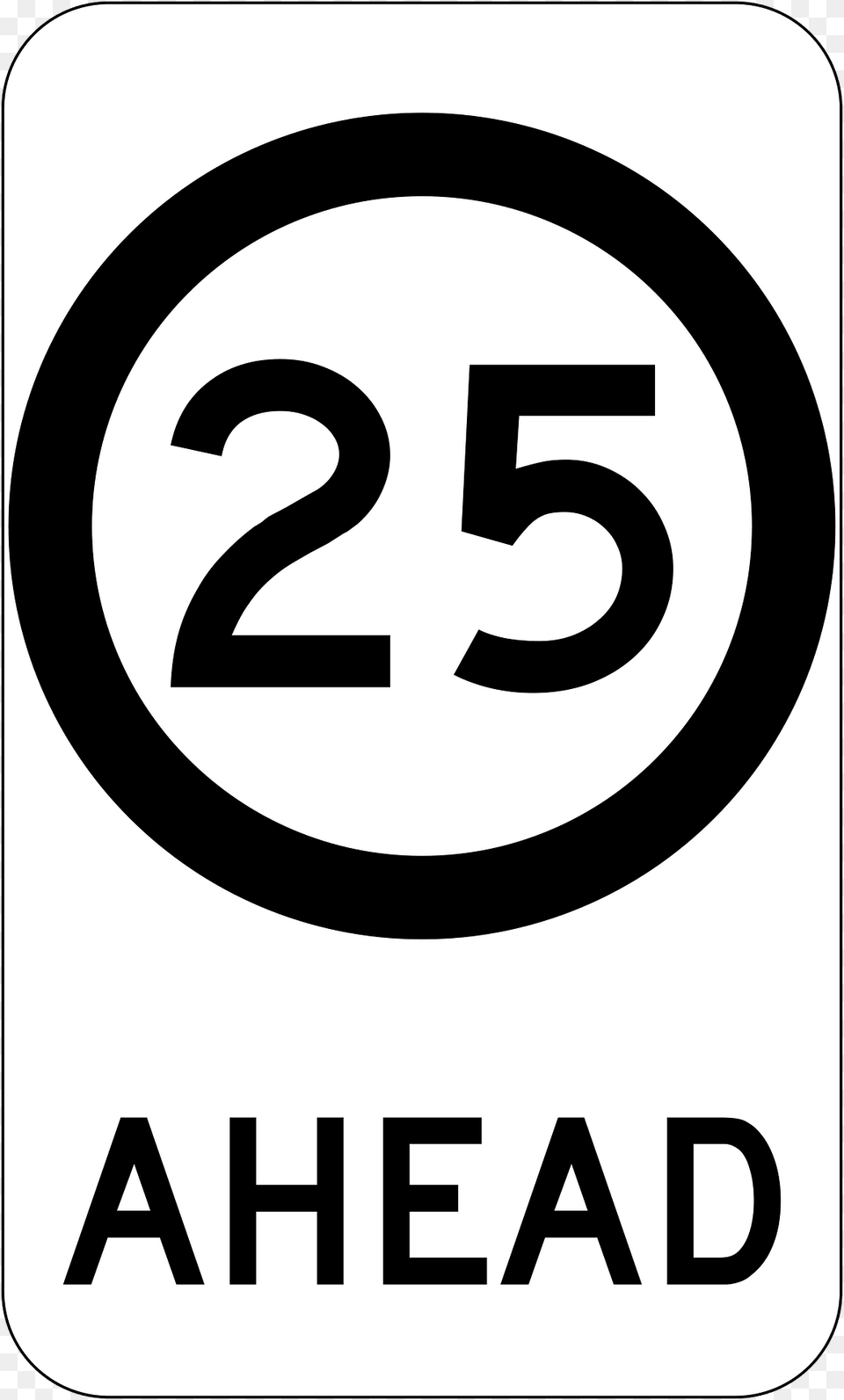 79 25 Kmh Speed Limit Ahead Clipart, Symbol, Sign, Text Free Transparent Png