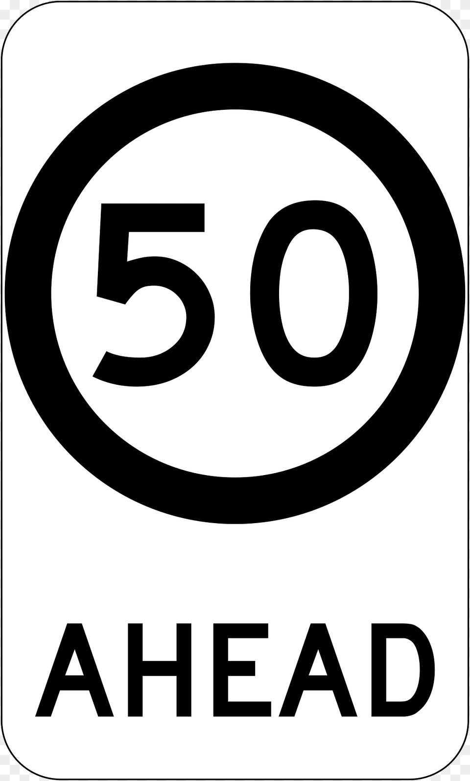 79 50 Kmh Speed Limit Ahead Clipart, Symbol, Sign, Text Free Png Download