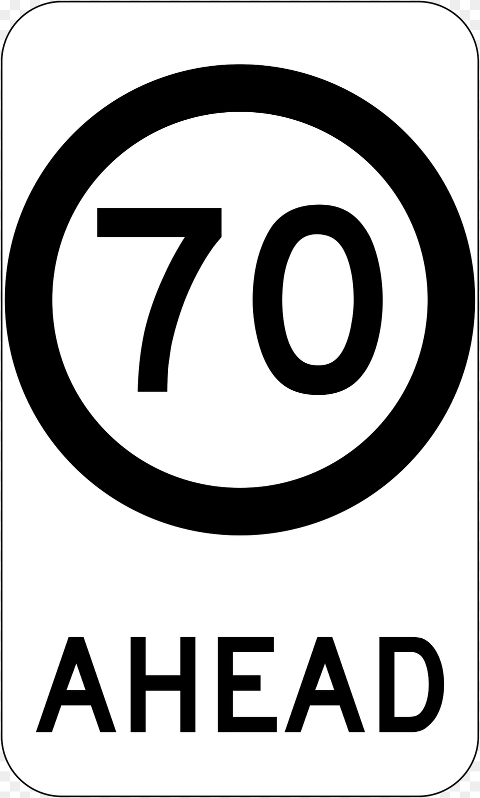 79 70 Kmh Speed Limit Ahead Clipart, Symbol, Text, Number, Sign Free Transparent Png