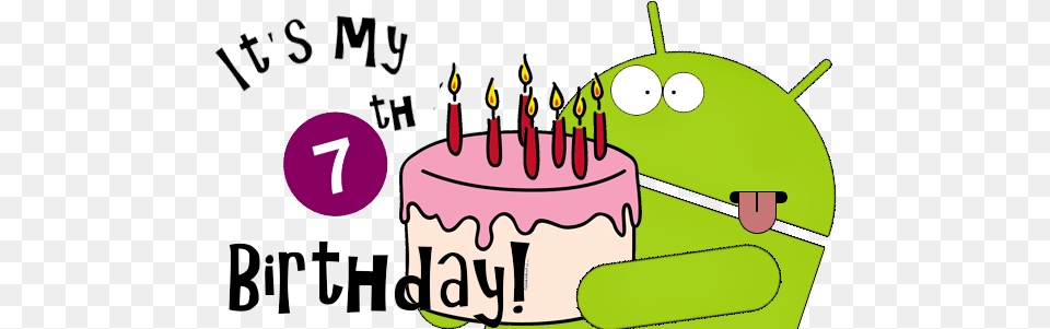 7th Birthday Cake 7th Happy Birthday Full Size My 7th Birthday, Birthday Cake, Cream, Dessert, Food Png Image