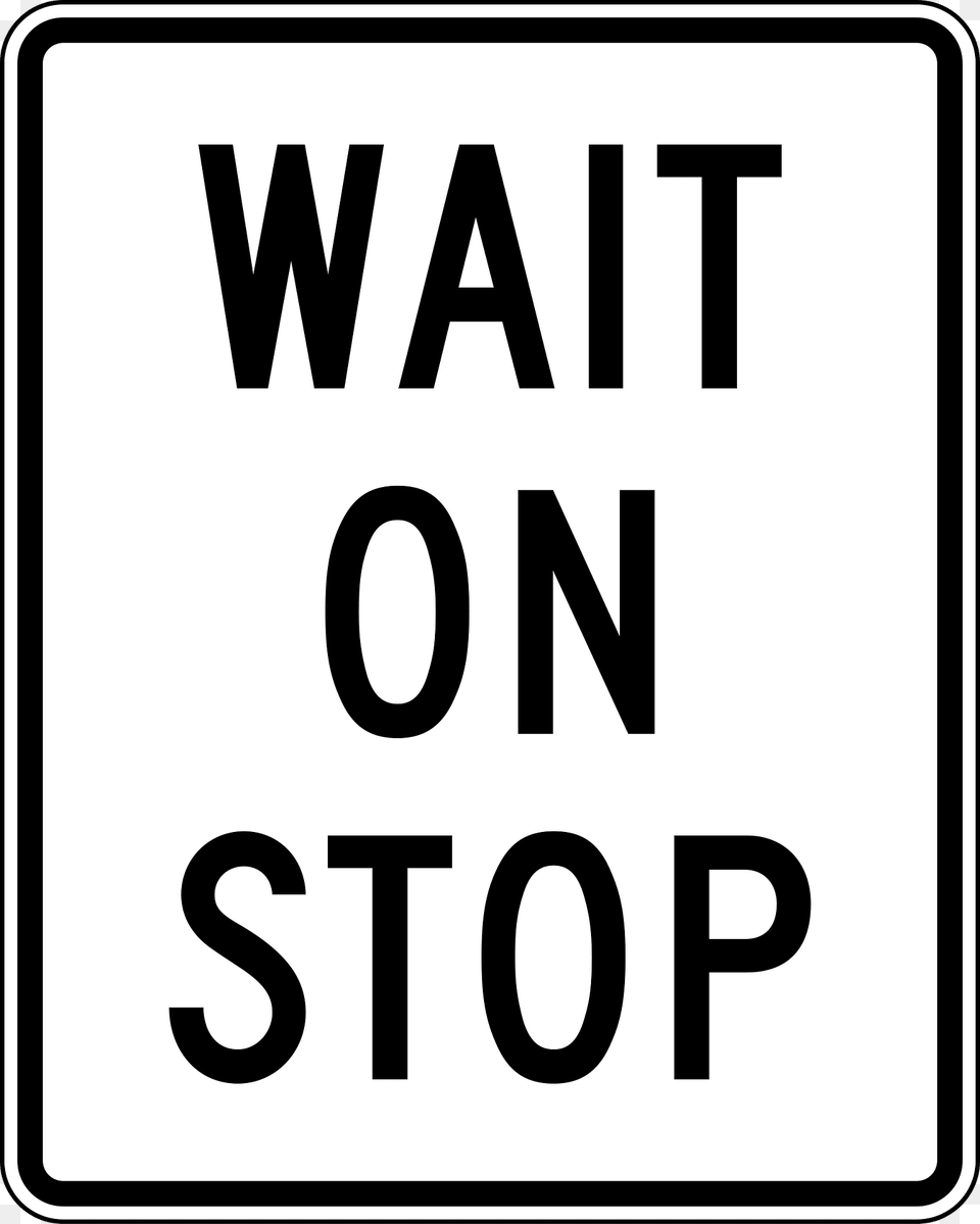 7wait On Stop Clipart, Sign, Symbol, Road Sign Free Transparent Png