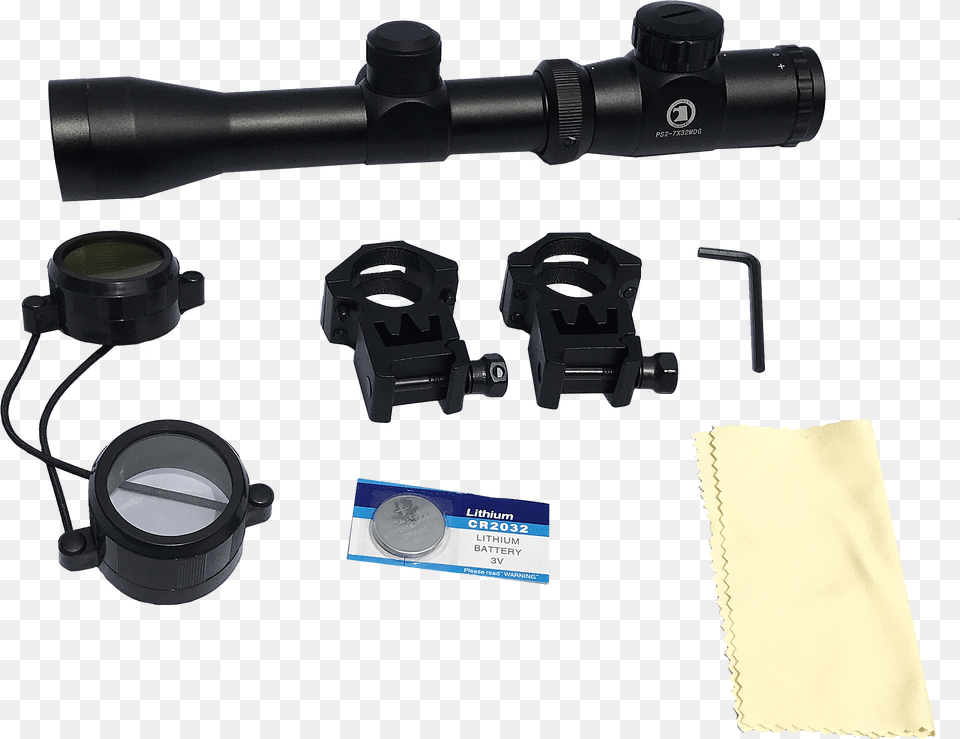 7x32mdg Scope No Caps Ps2 7x32mdg Scope Accessories Eye Relief, Lamp, Firearm, Gun, Weapon Free Png