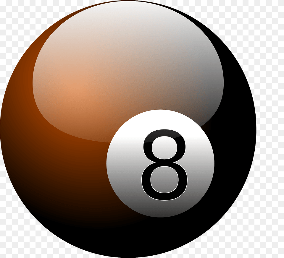 8 Ball In Pool Clipart, Sphere, Text, Number, Symbol Free Png