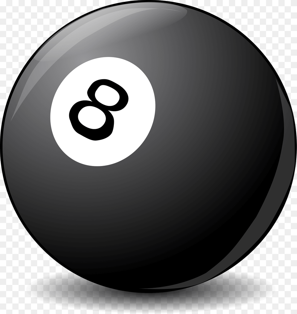 8 Ball In Pool Clipart, Sphere, Disk Free Png Download