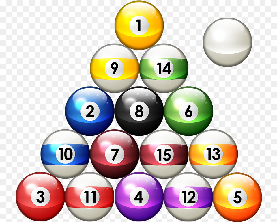 8 Ball Pool Clipart Fire Set Up The Pool Balls 8 Ball Pool Rack, Number, Symbol, Text, Sphere Free Png Download