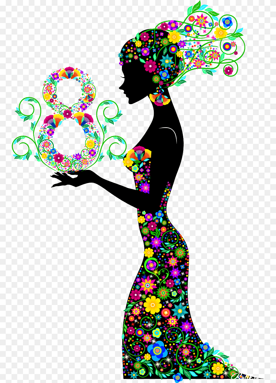 8 March Womens Day Background Happy Womens Day Art, Person, Dancing, Leisure Activities, Dance Pose Png