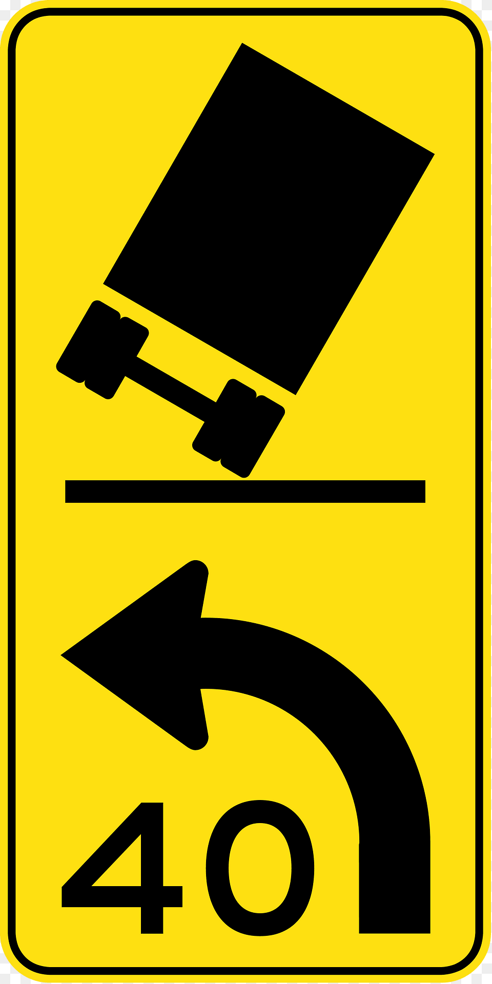 8 Tilting Truck Left Clipart, Sign, Symbol, Road Sign Png
