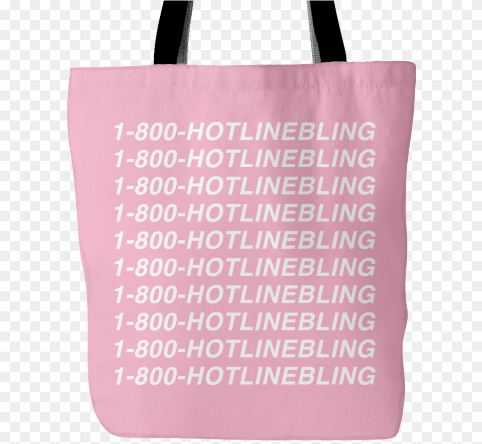 800 Hotlinebling Tote Bag Pastel Pink Hotline Bling, Accessories, Handbag, Tote Bag, Purse Free Png