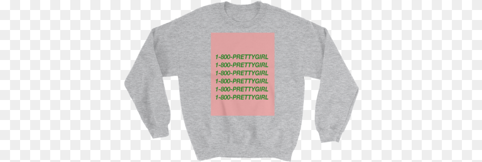 800 Prettygirl Hotline Bling Inspired Unisex Crewneck Usa For Africa T Shirt, Clothing, T-shirt, Knitwear, Long Sleeve Png Image