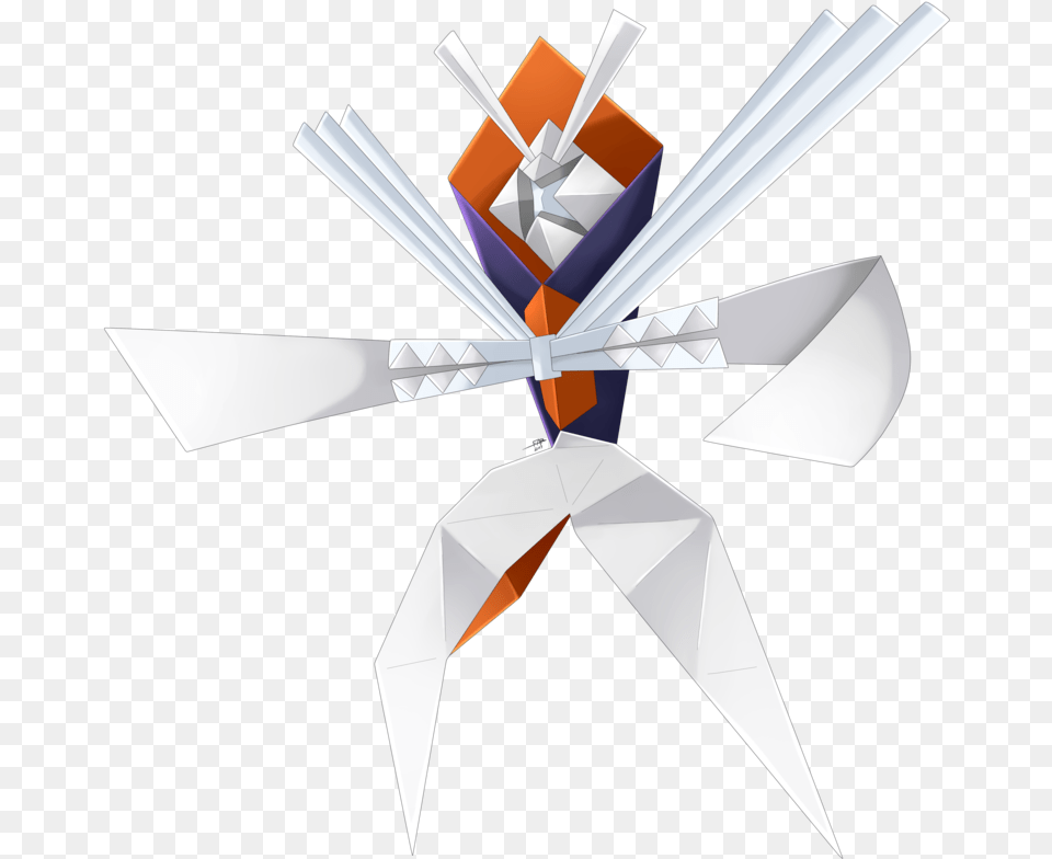 800x919 Shiny Kartana By Shinyhunterf, Art, Paper, Origami, Cross Free Png