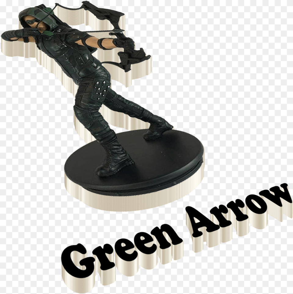 Green Arrow Logo, Figurine, Adult, Male, Man Free Png Download