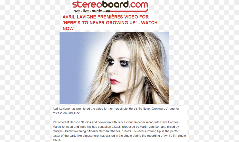 Avril Lavigne, Adult, Poster, Portrait, Photography Png Image