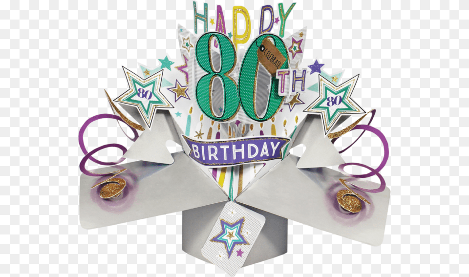 80th Birthday 3d Pop Up Card By Second Nature Happy 70 Birthday Clipart, People, Person Free Png