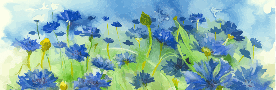 Watercolor Banner, Art, Painting, Flower, Iris Png