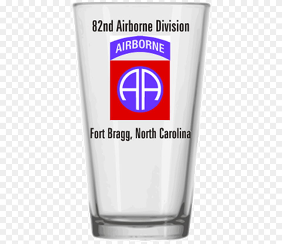 82nd Airborne Division Pint Glass Pint Glass, Alcohol, Beer, Beverage, Bottle Free Png Download