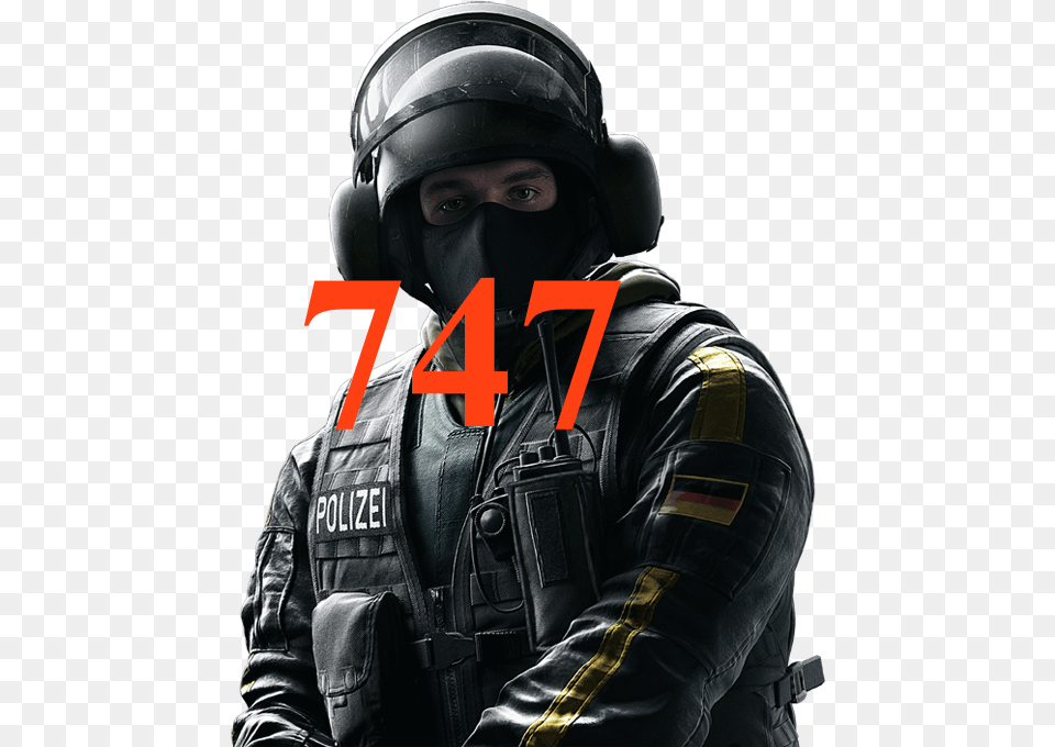 830x710 747 Download Rainbow Six Siege Operators Bandit, Helmet, Clothing, Coat, Crash Helmet Free Transparent Png