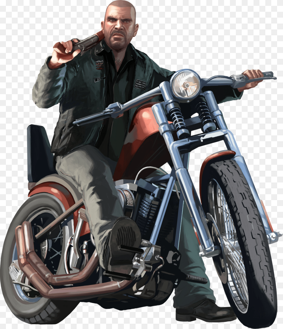 Gta, Motorcycle, Vehicle, Transportation, Person Png Image