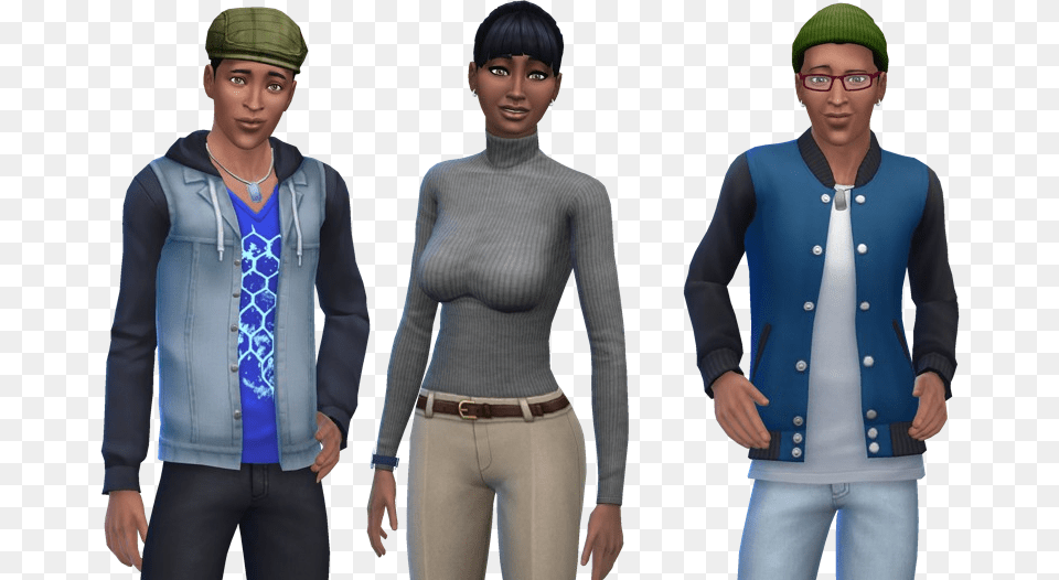 Sims, Vest, Clothing, Knitwear, Sweater Png
