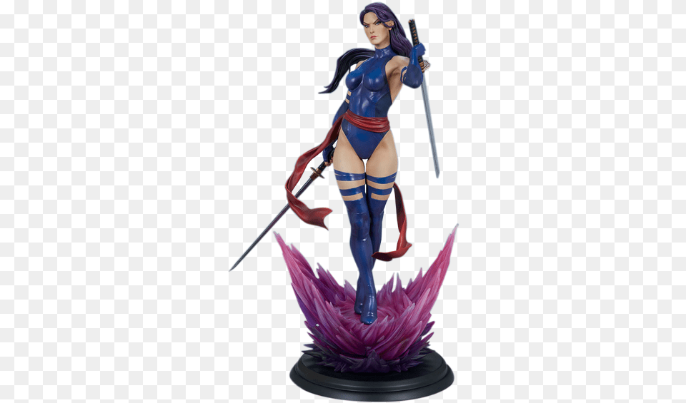 Psylocke, Adult, Female, Figurine, Person Png