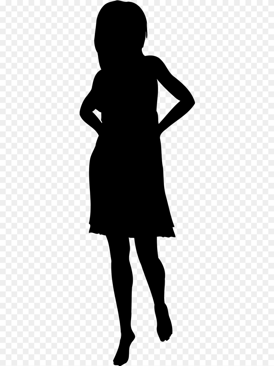 Model Silhouette, Gray Png Image