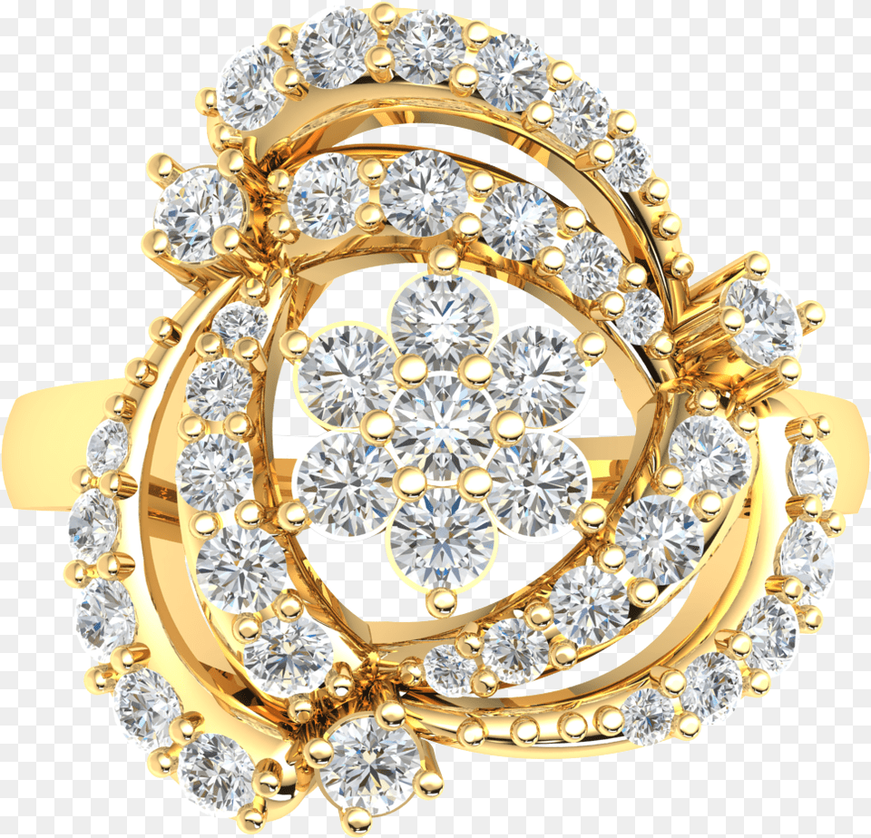 8carat Round Brilliant Cut Diamond Cluster Engagement Diamond, Accessories, Gemstone, Jewelry, Gold Png Image