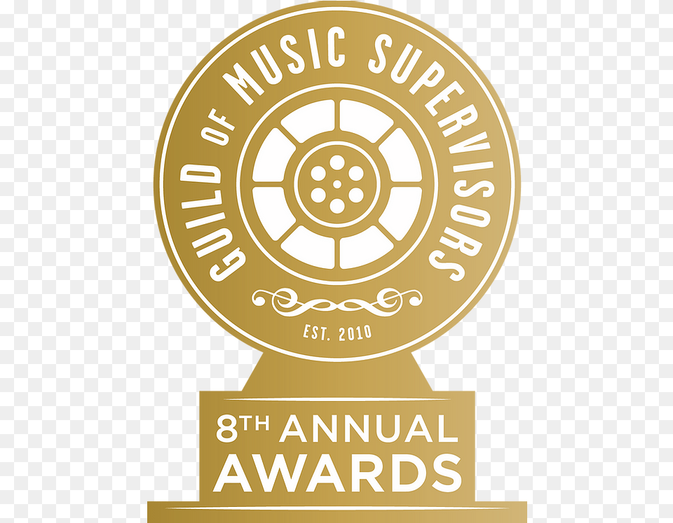 8th Annual Guild Of Music Supervisor Awards Language, Gold, Logo, Badge, Symbol Free Png Download