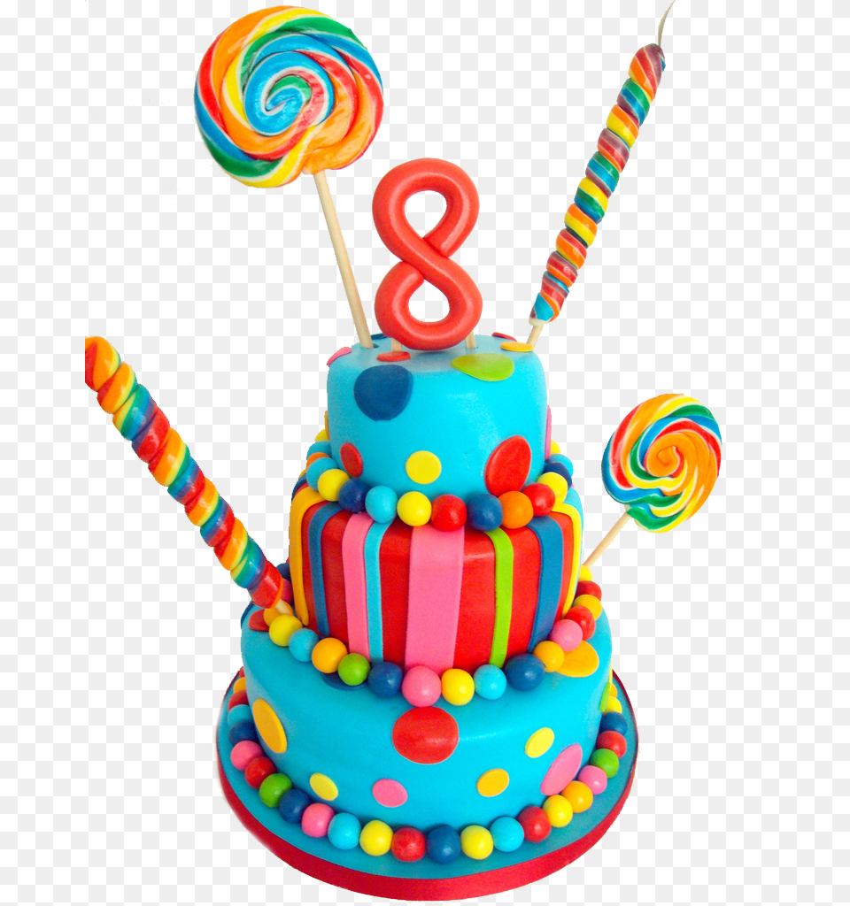 8th Birthday Cake Copy Happy Birthday Cake, Birthday Cake, Candy, Cream, Dessert Free Png Download