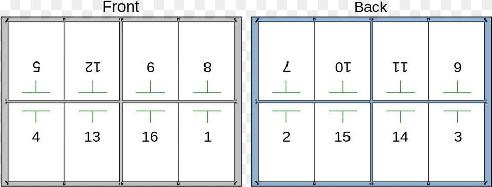 8up Imposition Svg Imposition Front And Back, Text, Number, Symbol Free Png