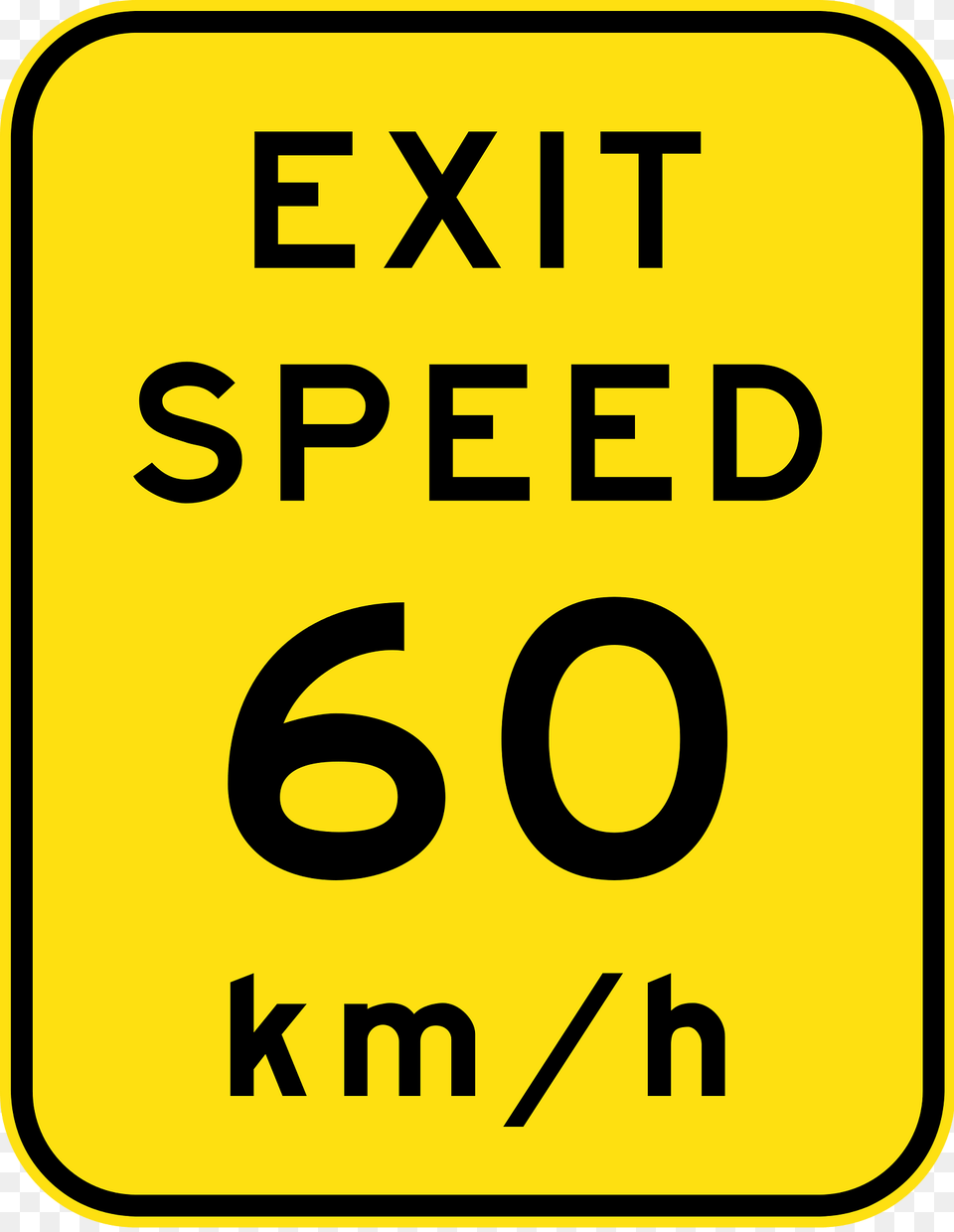 9 1 Exit Advisory Speed Clipart, Sign, Symbol, Road Sign Free Png Download