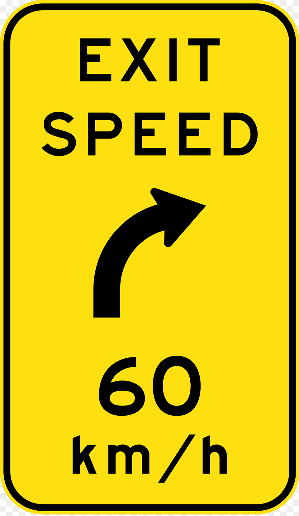 9 2 Exit Advisory Speed With Curve To Right Clipart, Sign, Symbol, Road Sign Free Png