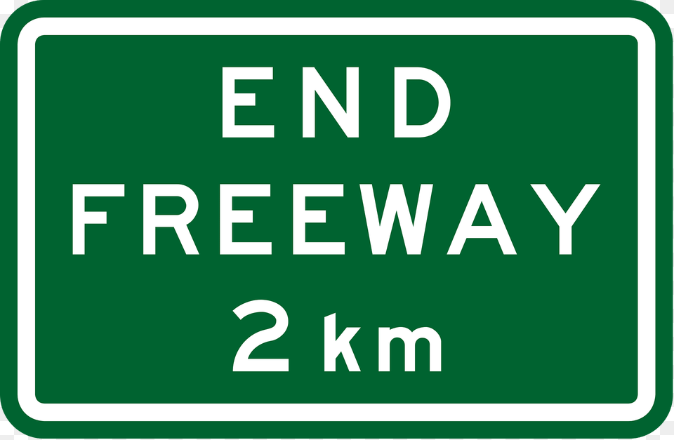 9 End Freeway 2 Km Clipart, Sign, Symbol, First Aid, Road Sign Free Transparent Png