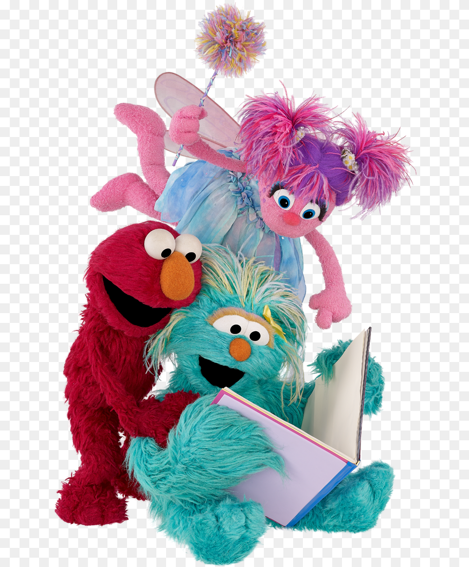 90s Adorable And Baby Image Sesame Street Reading Book, Plush, Toy, Person Png