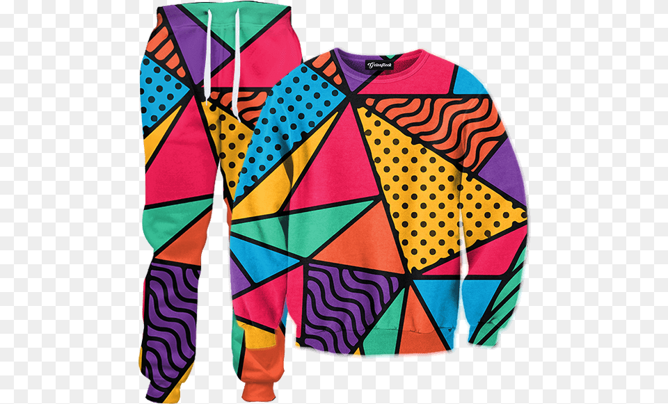 90s Colorful Shirt, Clothing, Knitwear, Sweater, Animal Png