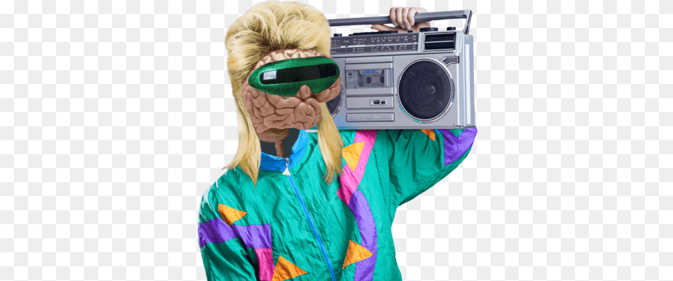 90s Ghetto Blaster On Shoulder, Clothing, Coat, Adult, Female Free Transparent Png
