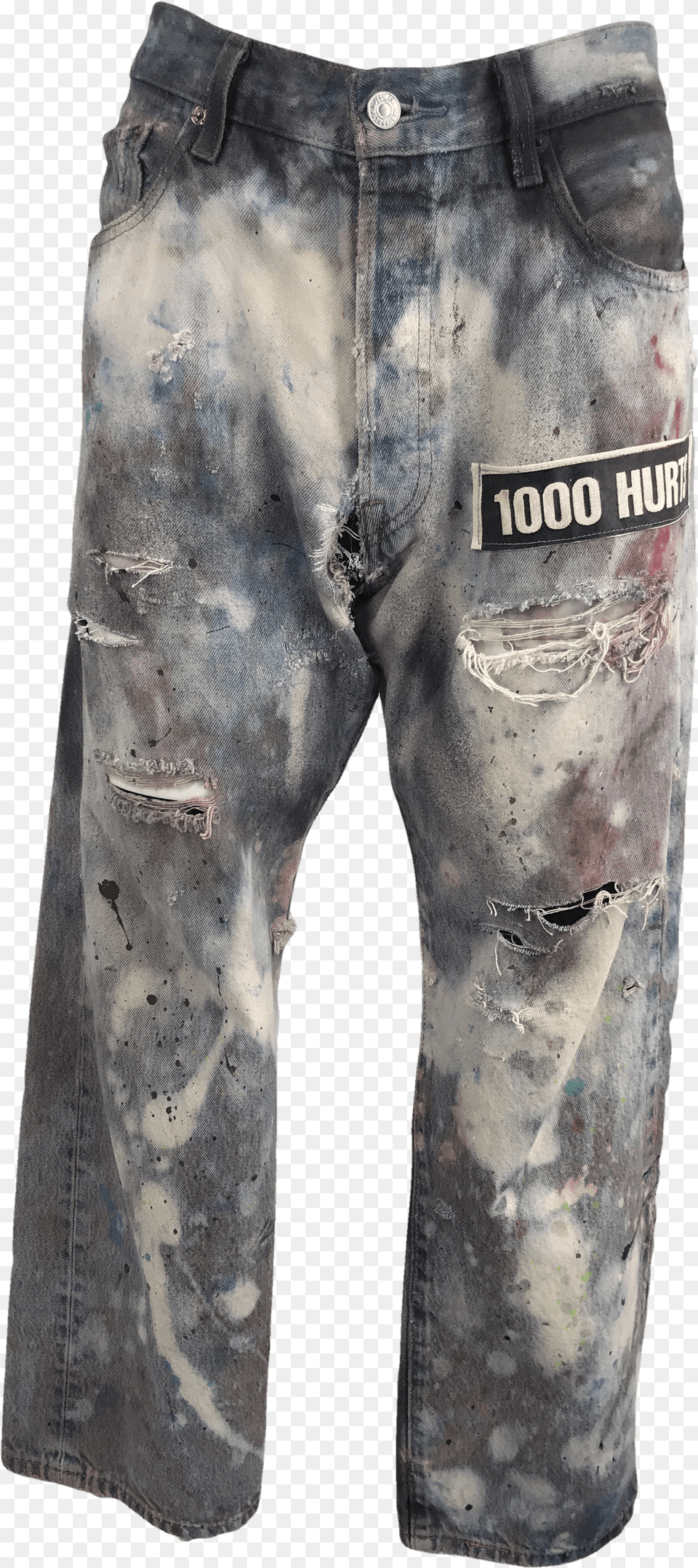 90s Painted Denim With Patches By Levis Pocket, Clothing, Jeans, Pants, Adult Free Png