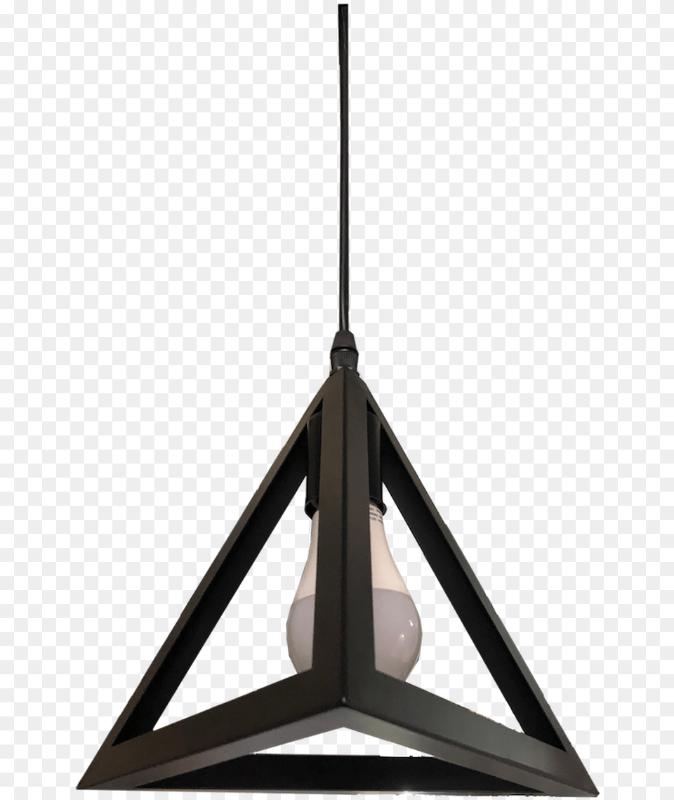 Black Triangle Pendant Lamp Ceiling Fixture, Lighting Free Transparent Png