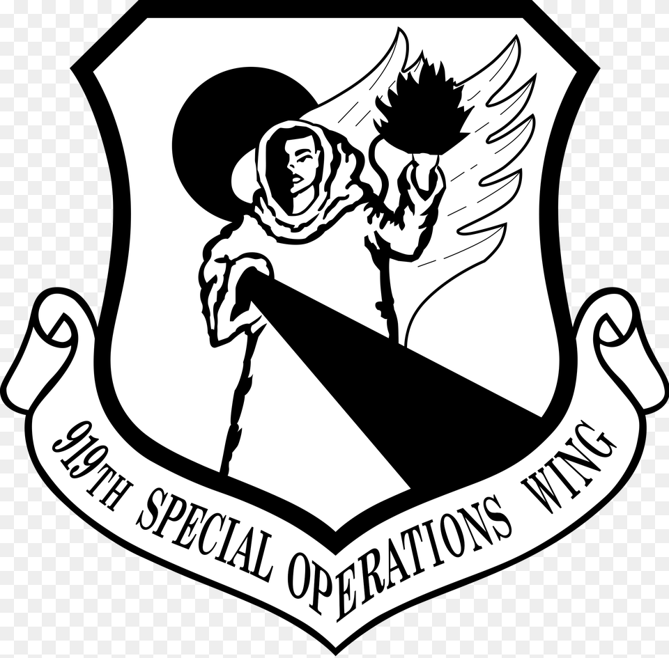 919th Special Operations Wing Air Force Test Center Logo, Emblem, Symbol, Person, Face Free Png
