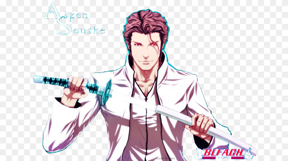 Aizen, Weapon, Book, Comics, Sword Png