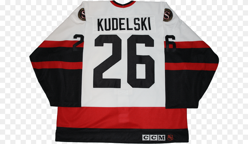 93 Marc Fortier Bob Kudelski Ottawa Senators Game Ottawa Senators Game Worn Jersey Phillips, Clothing, Shirt, Flag Free Png