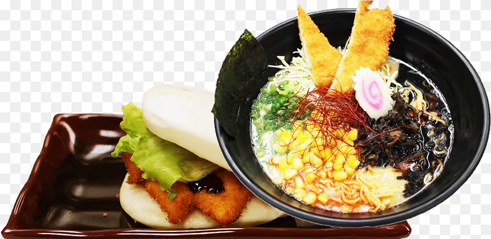 Ramen, Bowl, Dish, Food, Food Presentation Png