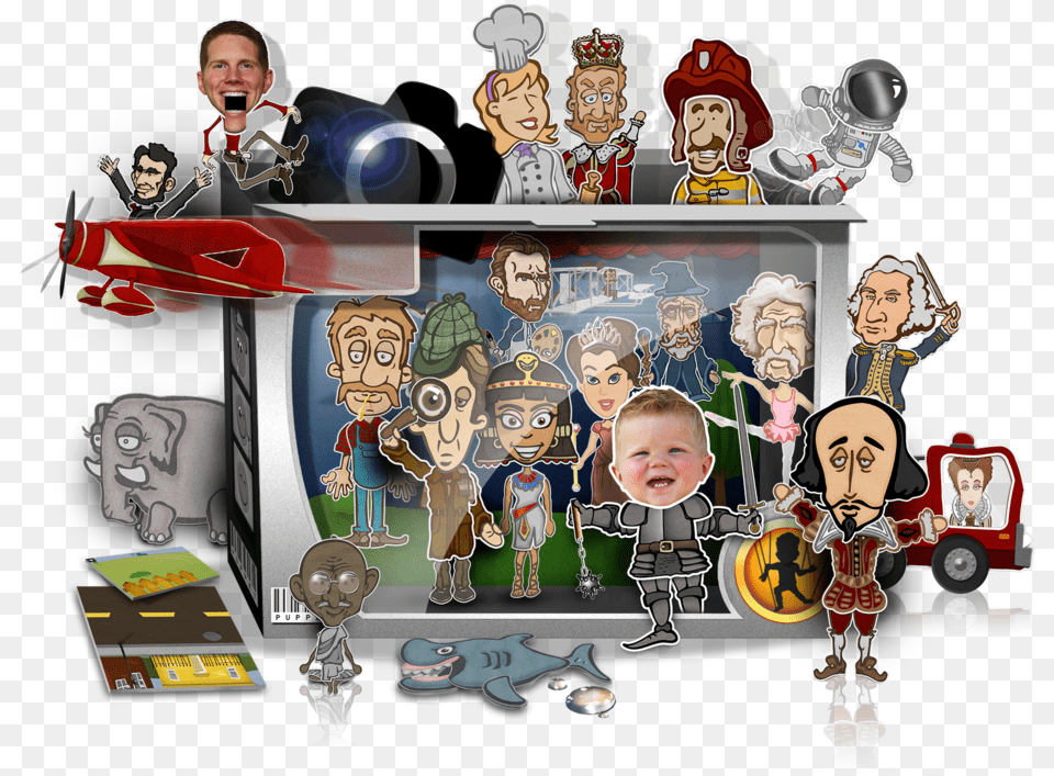 Puppet, Art, Collage, Book, Comics Png Image