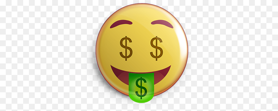 Money Face Emoji, Sphere, Symbol, Disk, Text Free Png Download