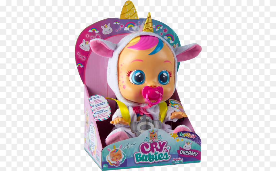Box 01 Cry Babies Dreamy, Doll, Toy, Baby, Person Free Png Download