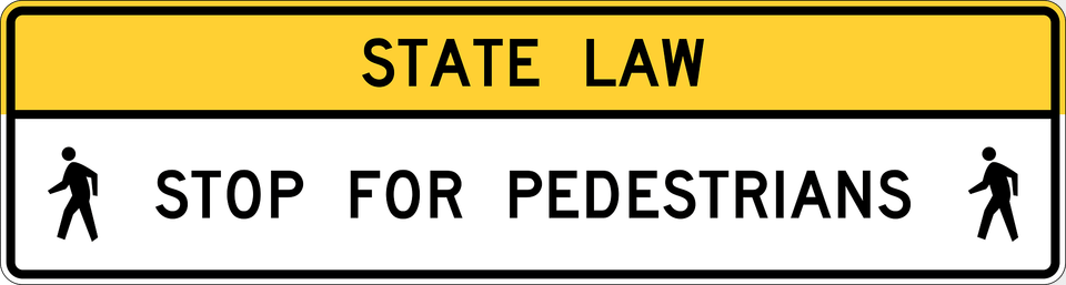 9a Overhead Ped Crossing The Legend State Law Is Optional A Fluorescent Yellow Green Color May Be Used Instead Of Yellow For This Sign Clipart, Symbol, Person, Text Png Image