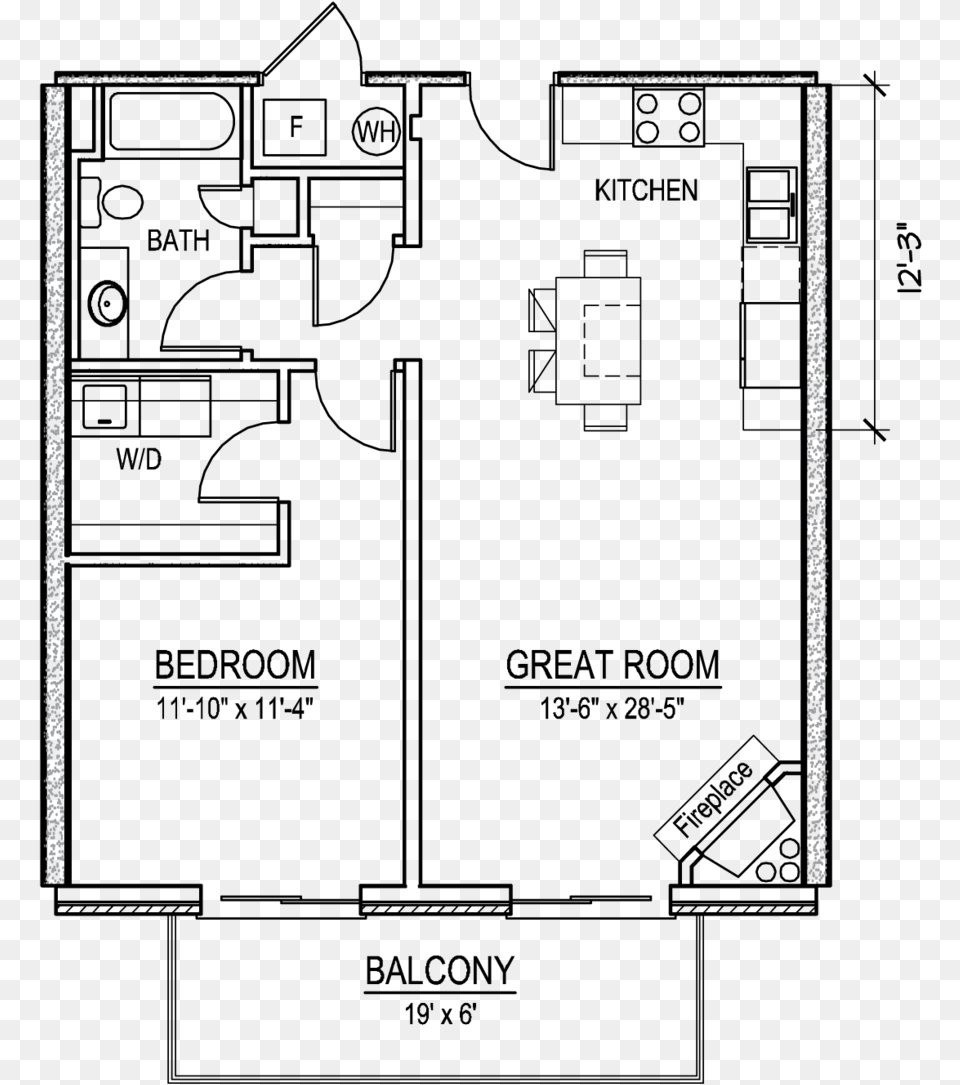 A 1 Bedroom With Balcony Diagram, Blackboard Png Image