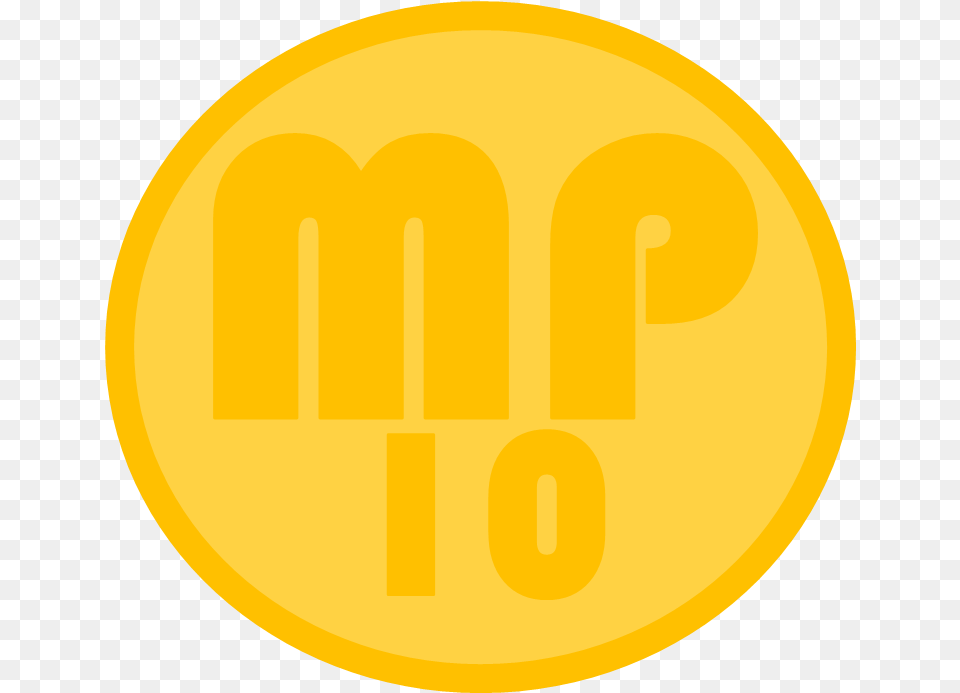 A 10 Worth Coin From Mario Party Circle, Logo, Gold, Astronomy, Moon Free Transparent Png