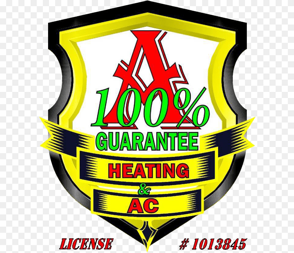 A 100 Guarantee Heating And Ac Emblem, Logo, Symbol, Car, Transportation Png Image