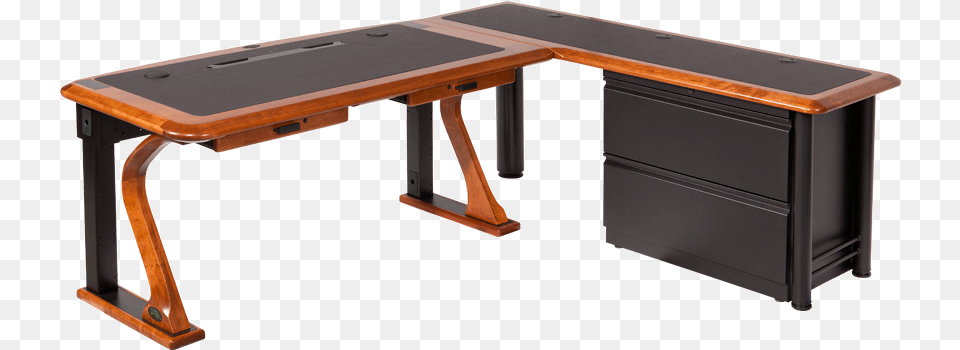 A 30 Wide Lateral File Cabinet Desk With Lateral File, Furniture, Table, Computer, Electronics Png Image